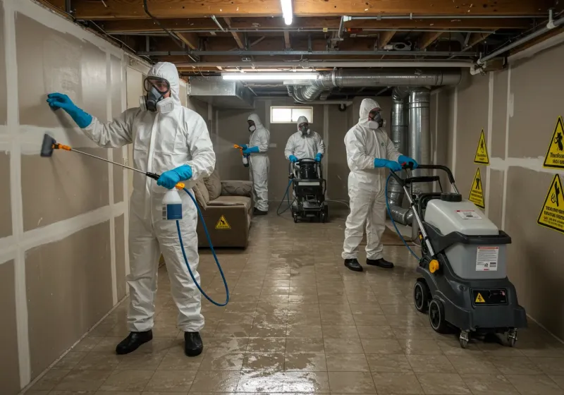 Basement Moisture Removal and Structural Drying process in Pikeville, KY